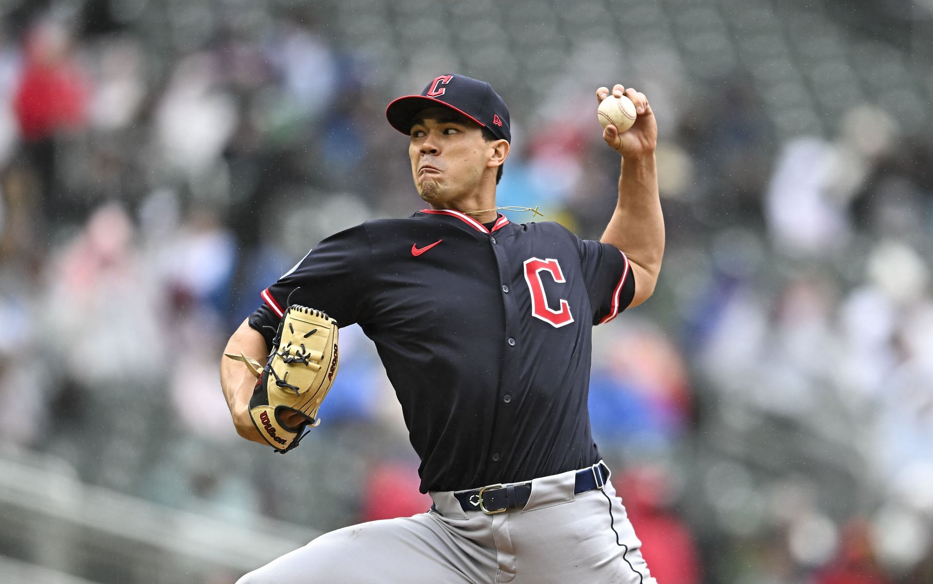 Joey Cantillo in action against the Minnesota Twins in late May - Source: Getty